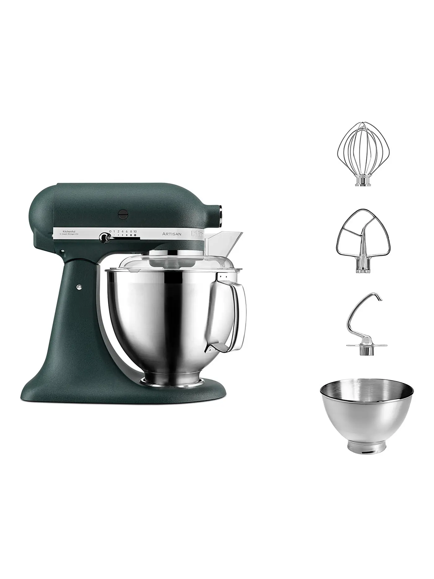 KITCHENAID | Küchenmaschine Artisan 185 4,8l 300 Watt 5KSM185PSECA (Liebesapfel Rot) | grün